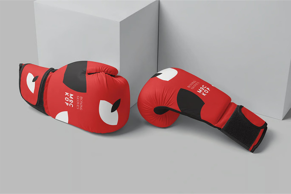 Boxing Gloves Mockups, a Product Mockup by megostudi0 (Photo 2 of 6)