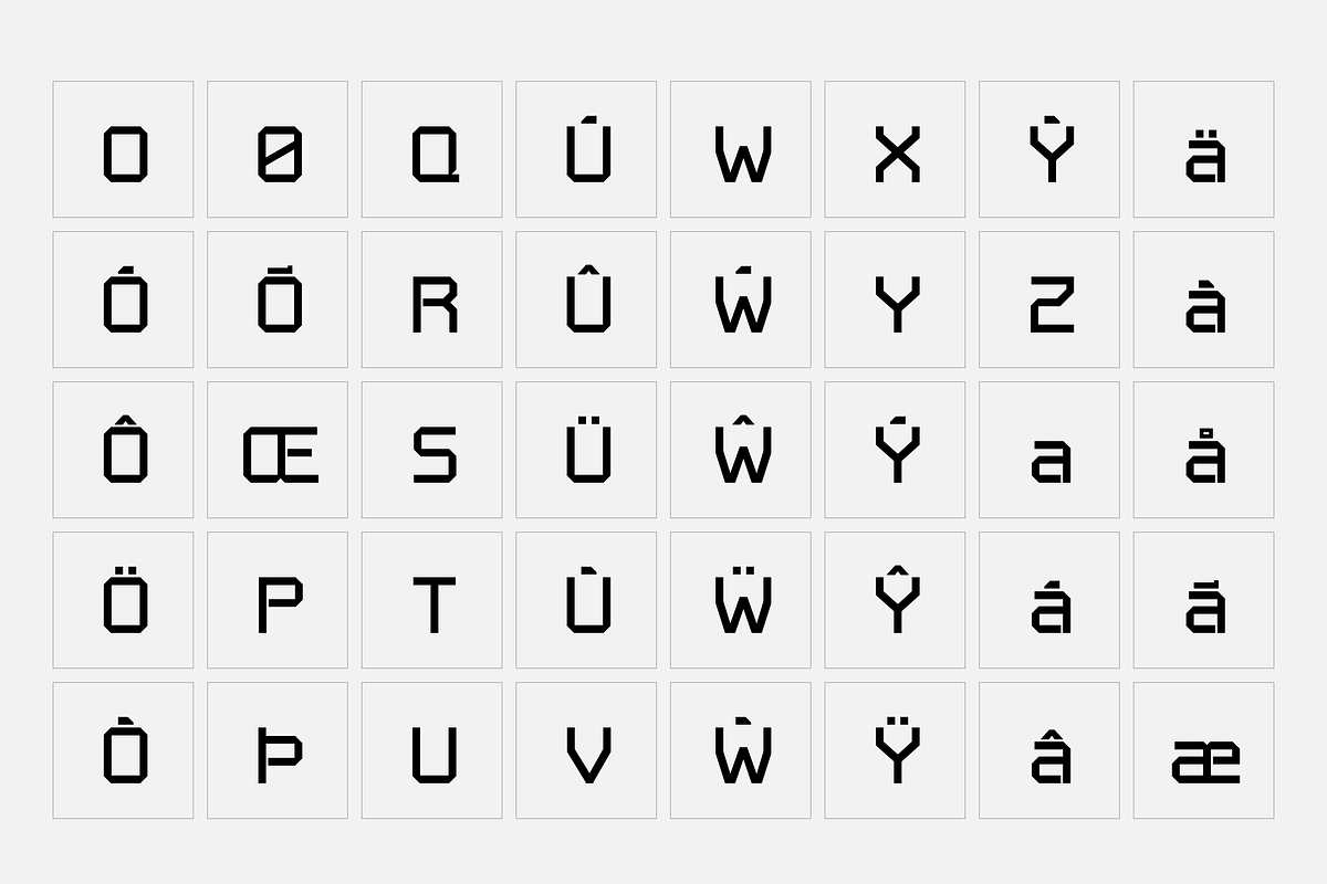 Flip - Square font preview 8