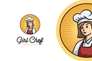 Women Chef Mascot Logo Design, a Branding & Logo Template by Agung_cs