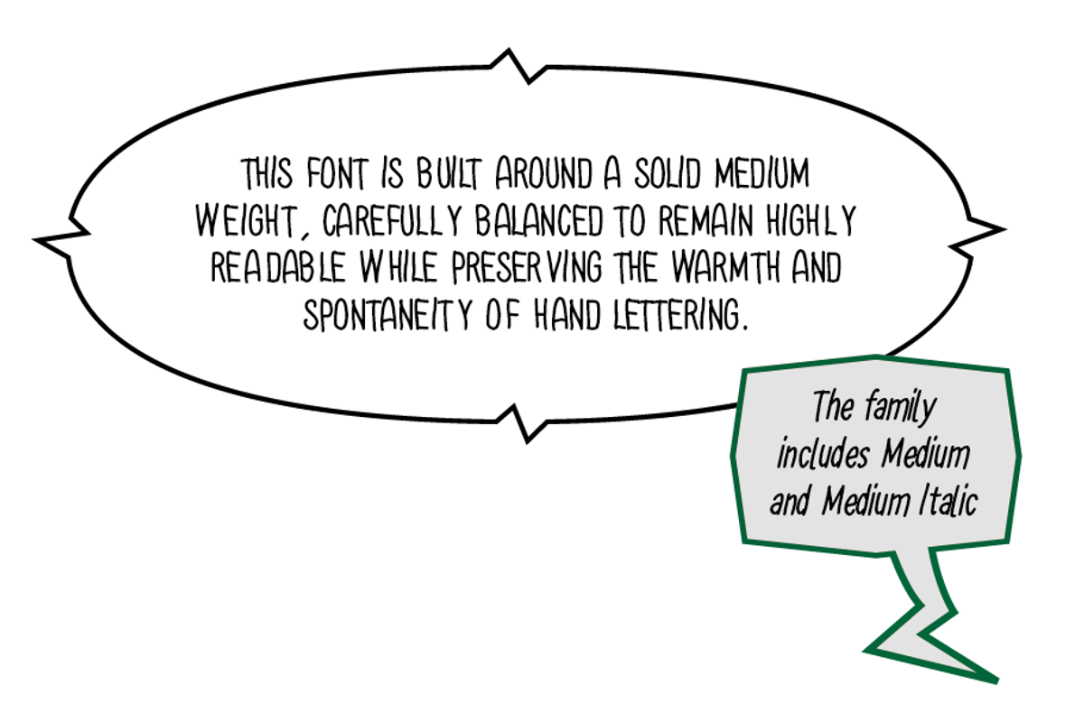 Thin Comic, a Handwritten Font by Pitt's Hand (Photo 6 of 6)
