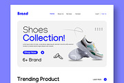 Shoes Collection Landing Page Layout, an UI Kit Template by CreativeShaper (Thumbnail 2 of 5)