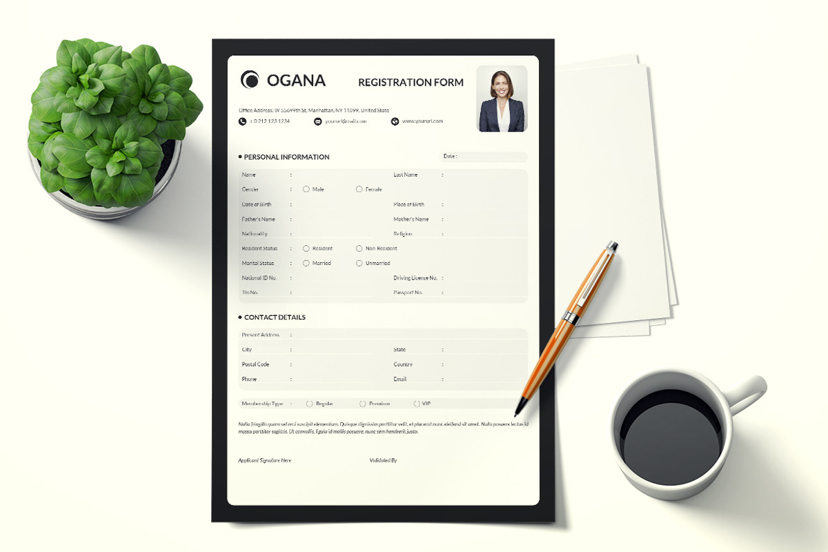 Registration Form Two Page, a Stationery Template by iDoodle Studio (Photo 4 of 4)