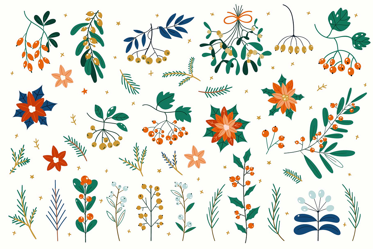 Christmas Florals and baubles, an Animal Illustration by Riots Brush (Photo 1 of 5)