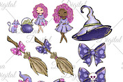 Pink Halloween clipart, an Illustration by DarinaDigital (Thumbnail 3 of 4)