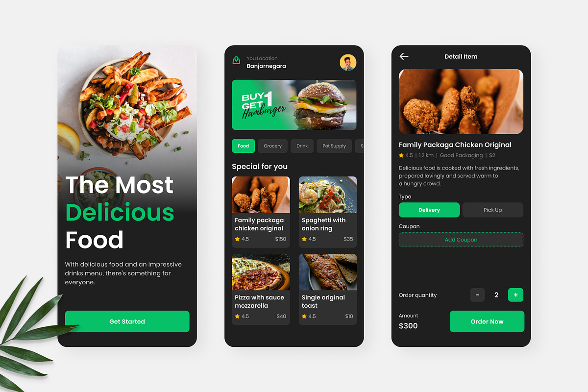 Gida – Food Delivery App, an UI Kit Template by Panen Creative (Photo 2 of 3)
