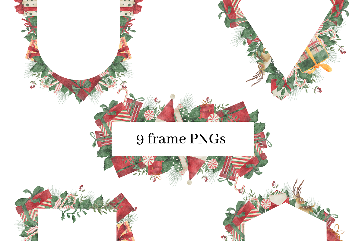 Watercolor Christmas Clipart, a Decorative Illustration by ArtbyHien (Photo 8 of 8)