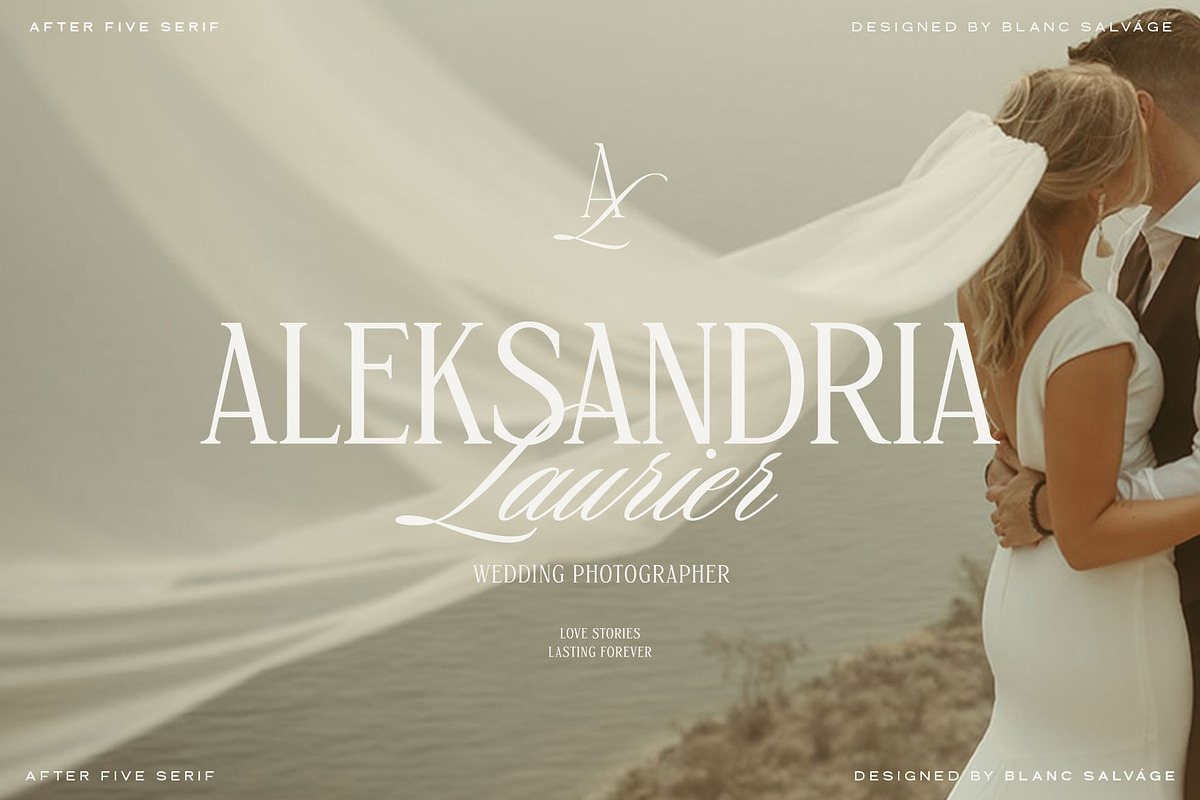 After Five Luxury Serif, a Serif Font by Blanc Salváge (Photo 3 of 9)