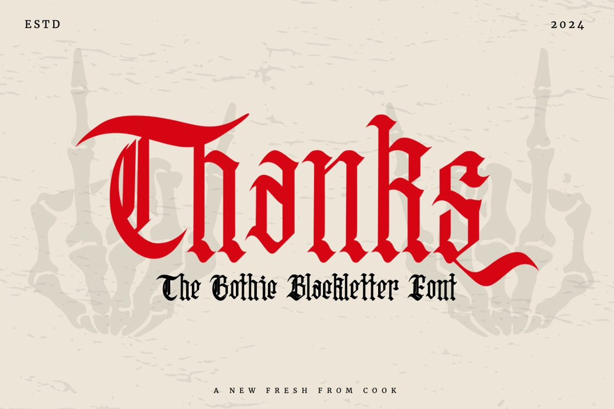 Oolivar Strenya - Gothic Blackletter, a Font by Dhabee (Photo 2 of 15)