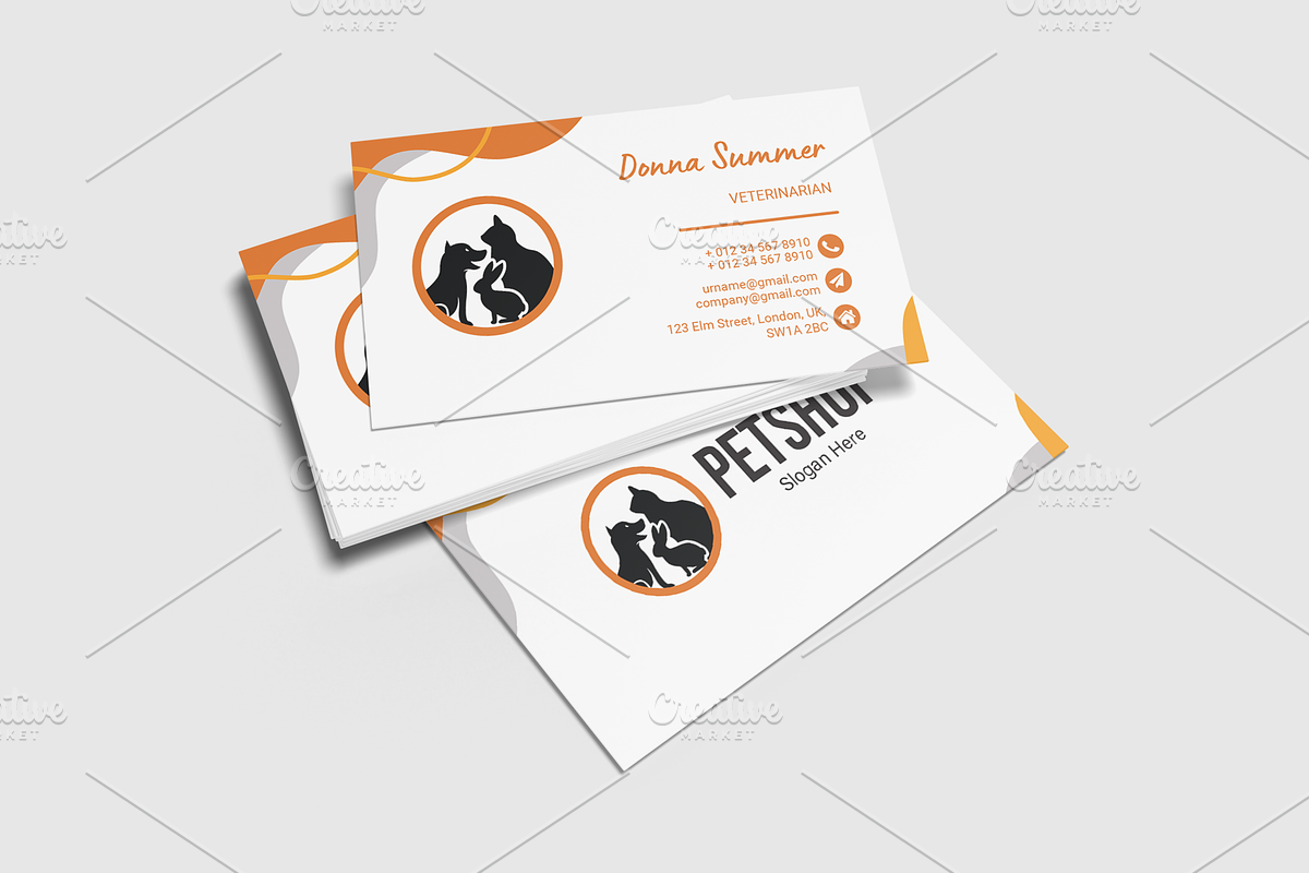 Pet shop business card design, a Business Card Template by Walldecorated (Photo 6 of 7)