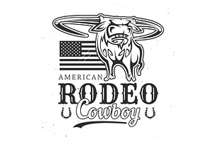 Bull Rodeo Sport, T-shirt Print