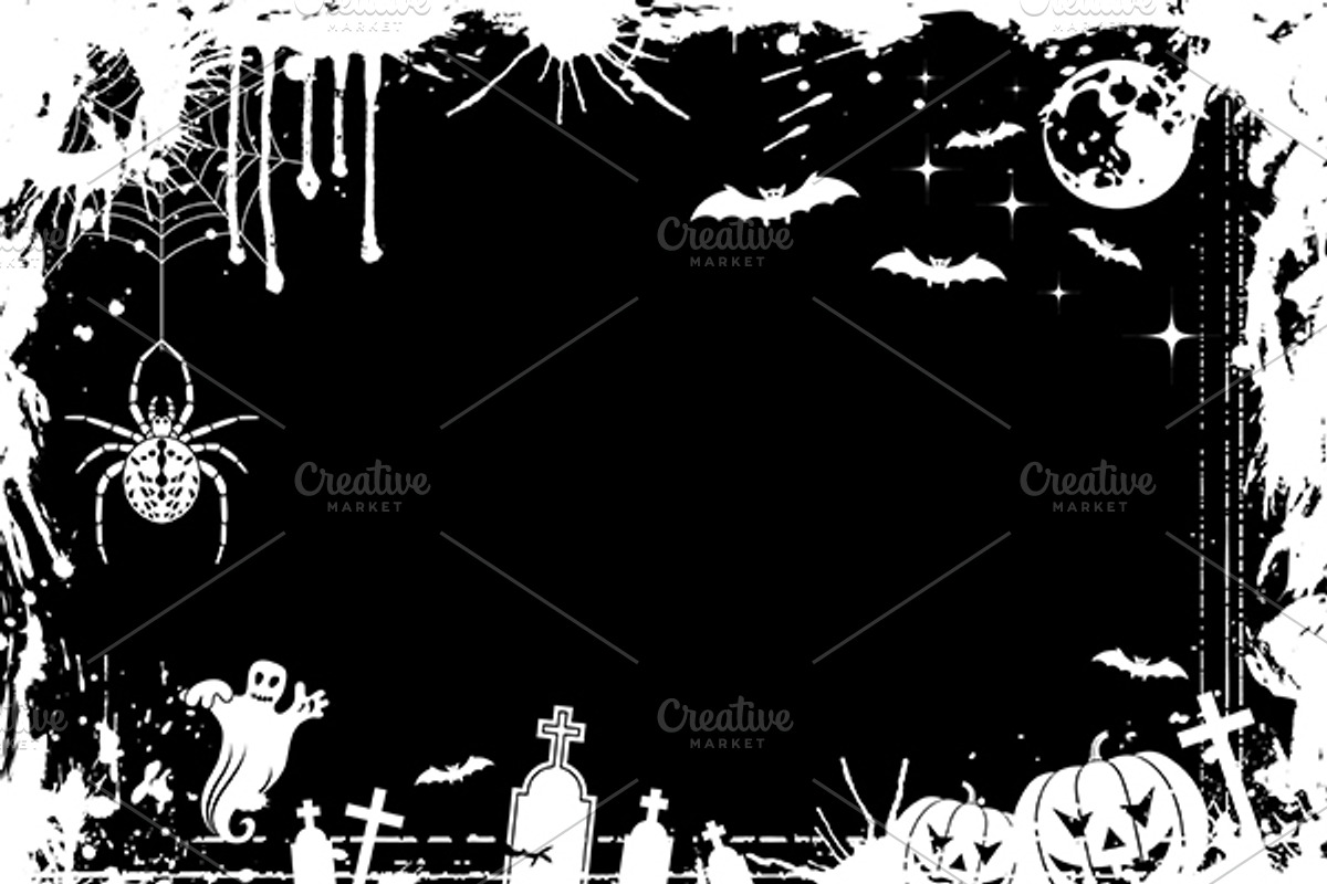 Grunge Halloween frames, an Illustration by TAlex (Photo 6 of 6)