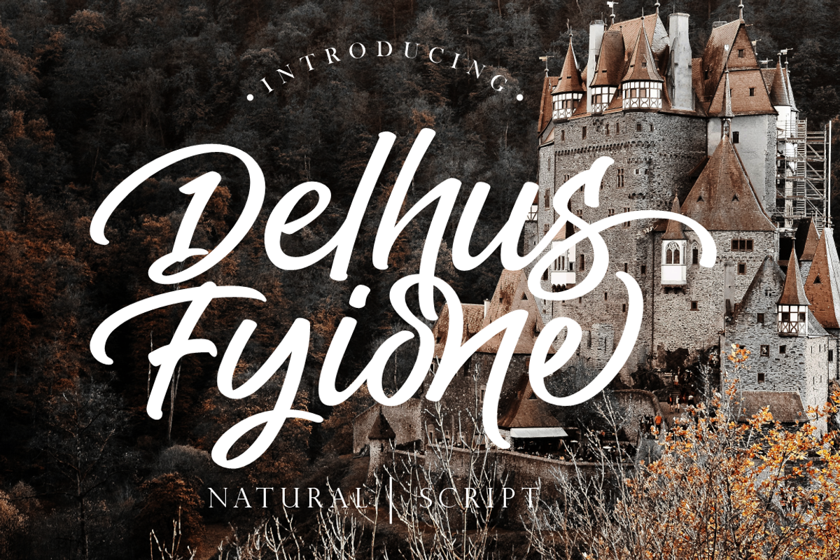 Delhus Fyione, a Script Font by Joko Setiono (Photo 1 of 12)