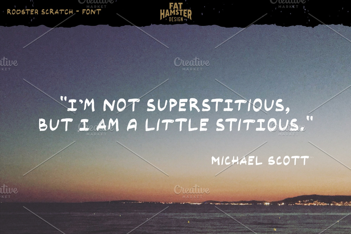 Rooster Scratch handcrafted font, a Handwritten Font by Fat Hamster (Photo 3 of 9)