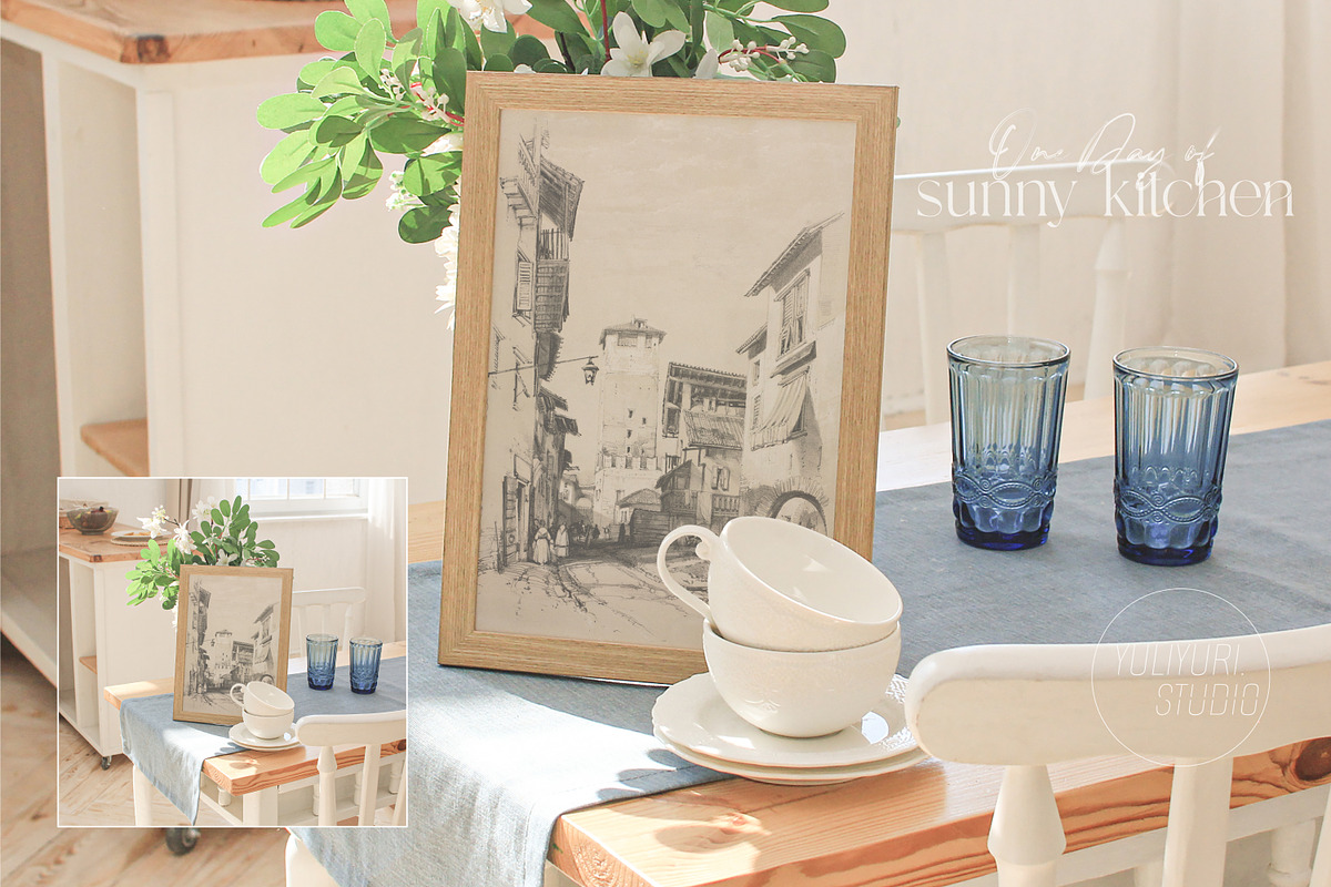 SUNNY KITCHEN | Frame Mockup set, a Household Mockup by yuliyuri.studio (Photo 7 of 27)