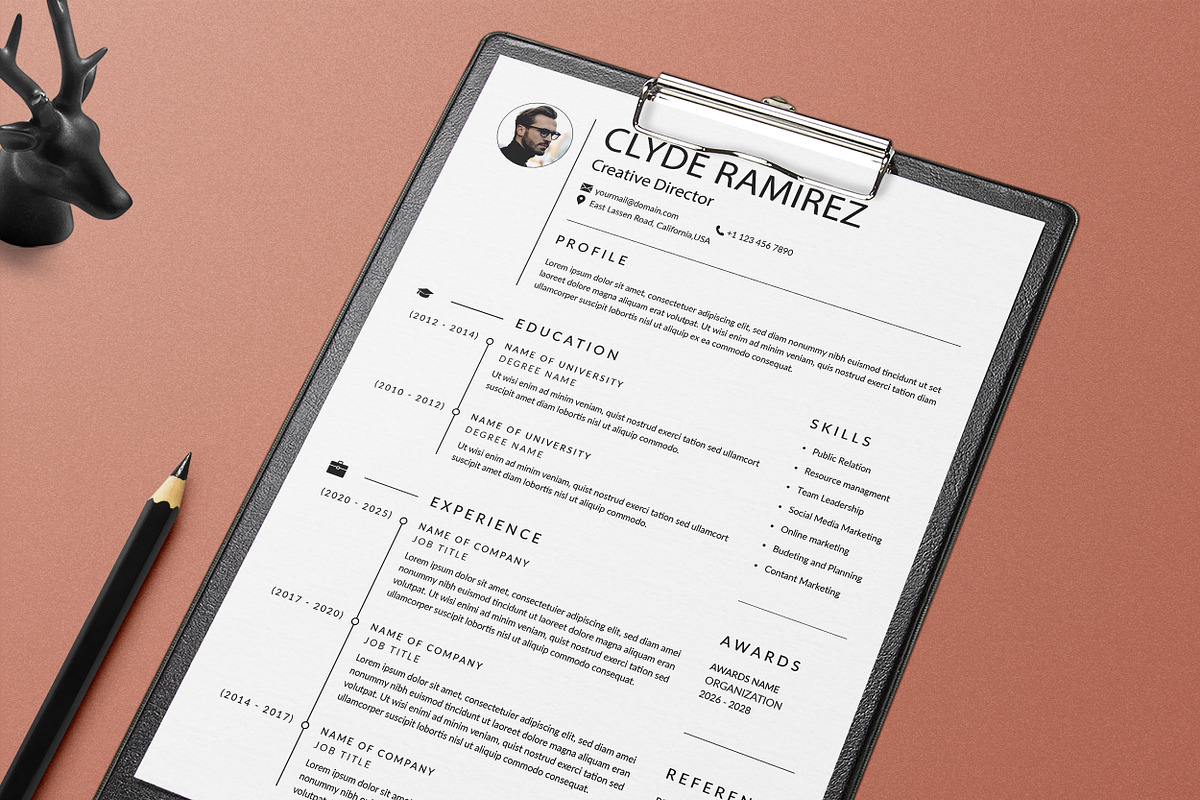 Clean Resume/CV Word, a Resume Template by ResumeDevisers (Photo 5 of 5)