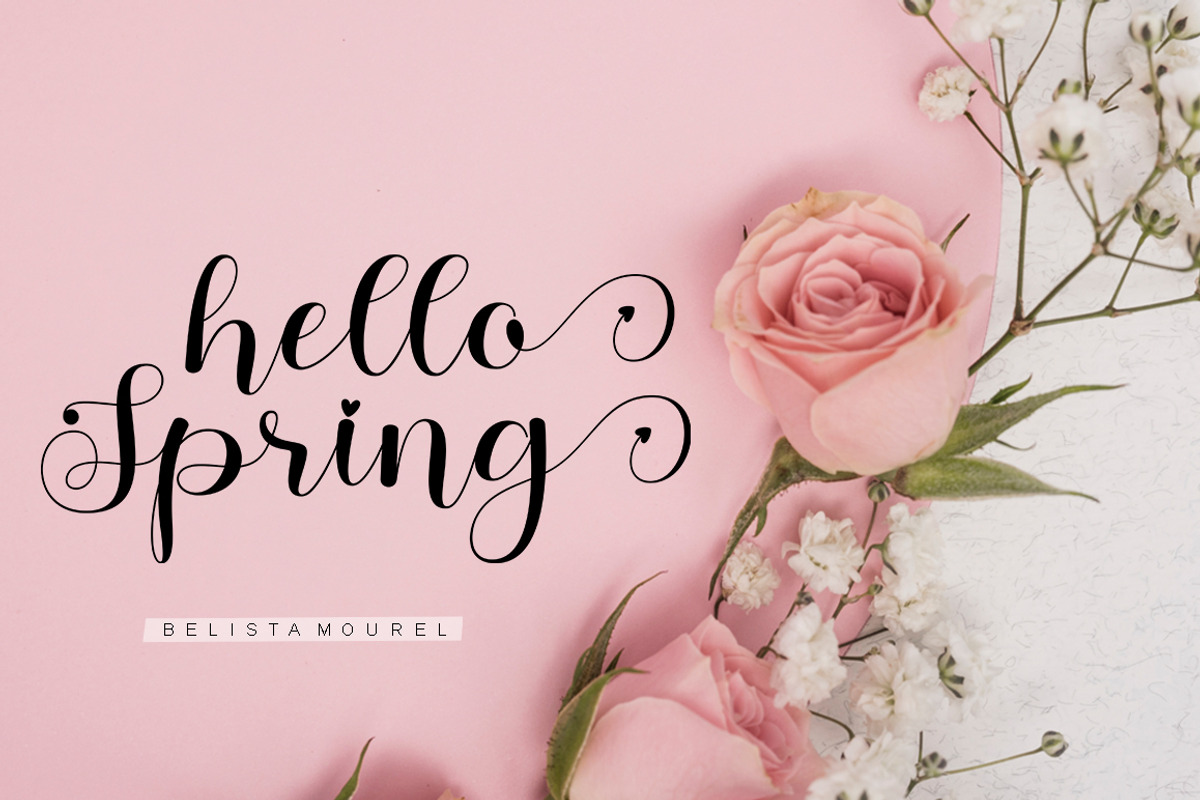 Belista Mourel, a Script Font by TM Type (Photo 2 of 8)