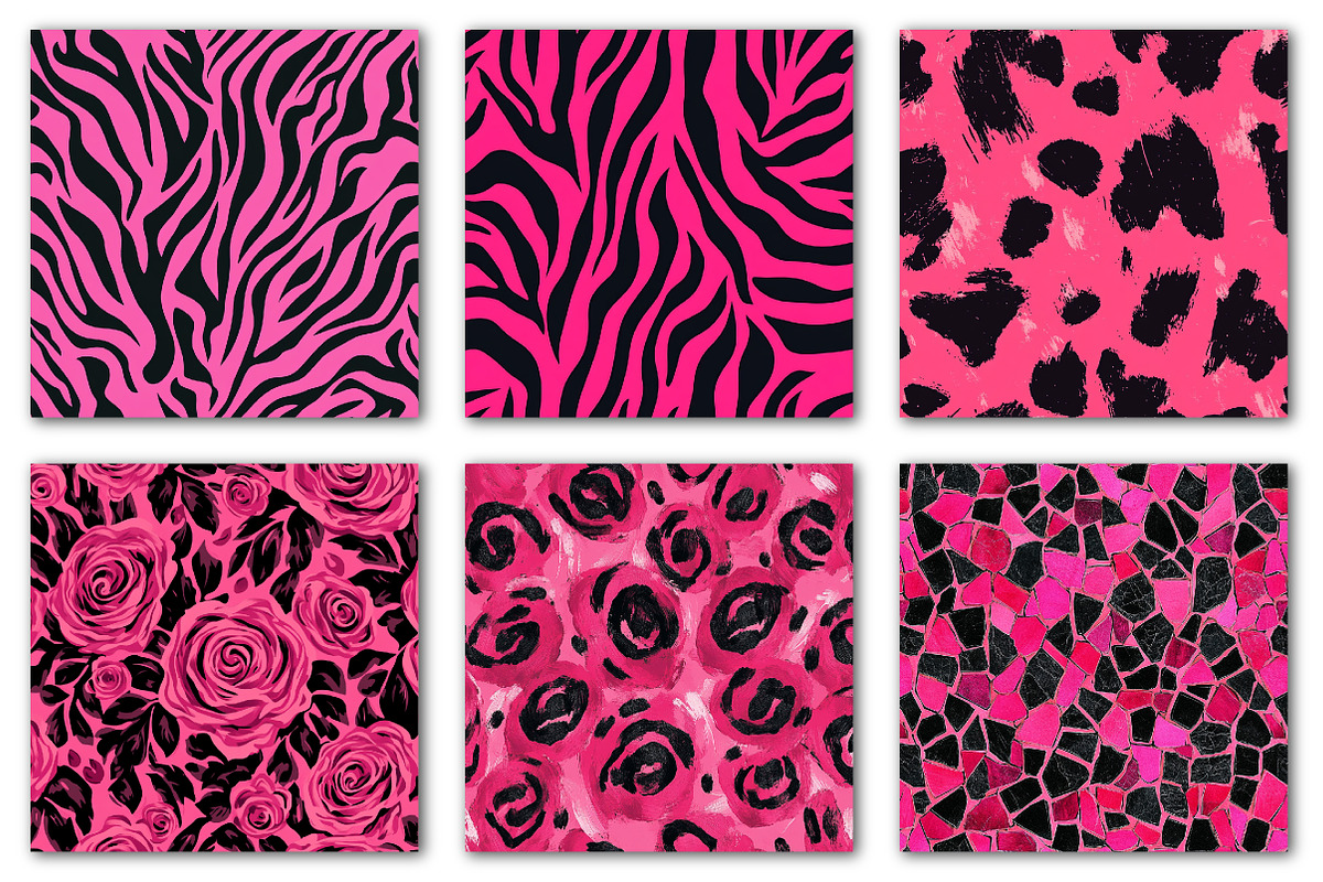 Hot Pink Animal Print Patterns, a Texture Illustration by Dream Creation (Photo 4 of 7)