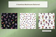 Hand Painted Mushroom Set, an Illustration by The Curio Cabinet (Thumbnail 5 of 6)