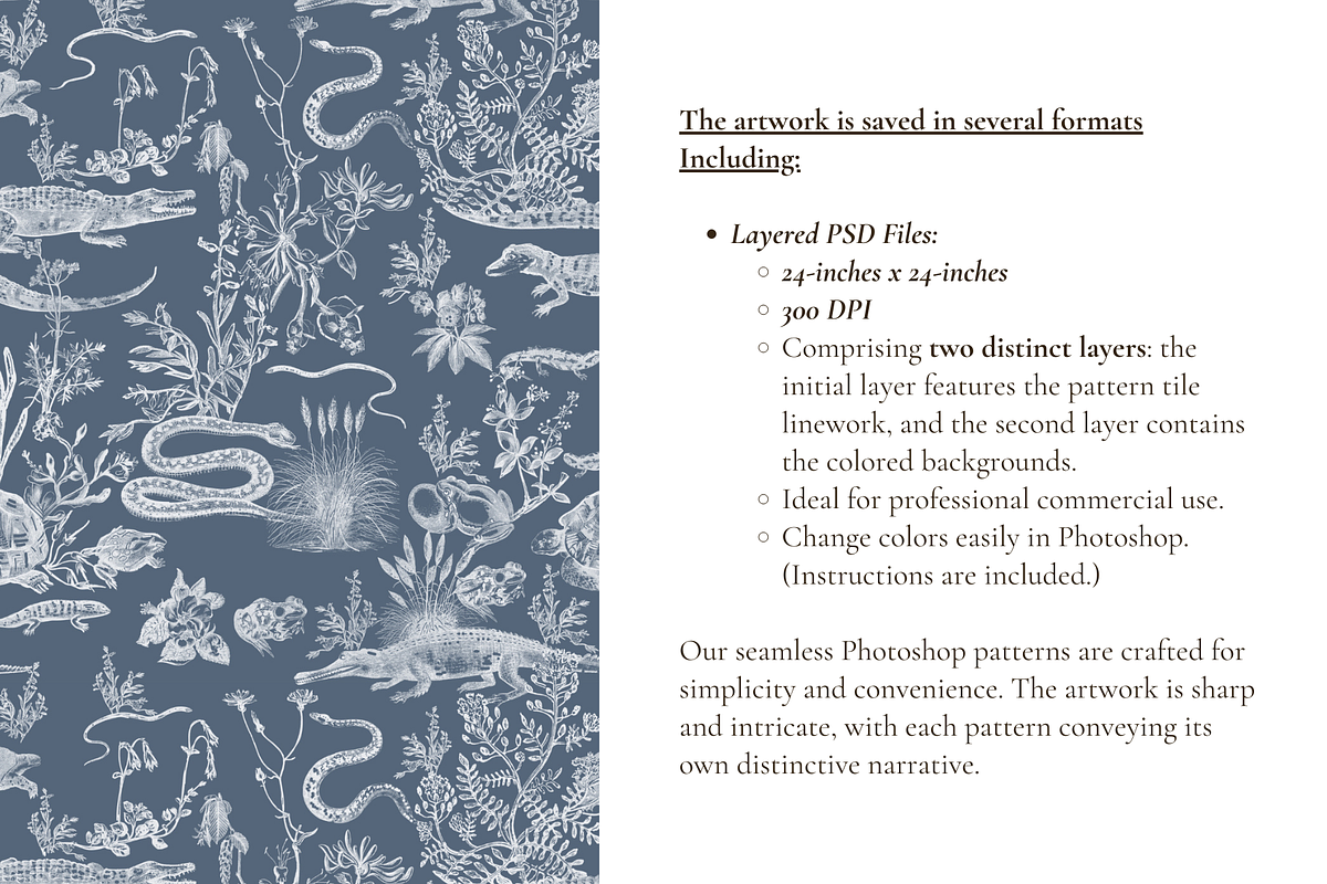 Swamp Toile de Jouy Pattern, a Pattern Graphic by Hughes Studio (Photo 5 of 7)