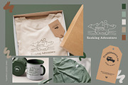 Adventure Line Art Graphic Set, a Branding & Logo Template by Ellen Carty Design (Thumbnail 9 of 13)