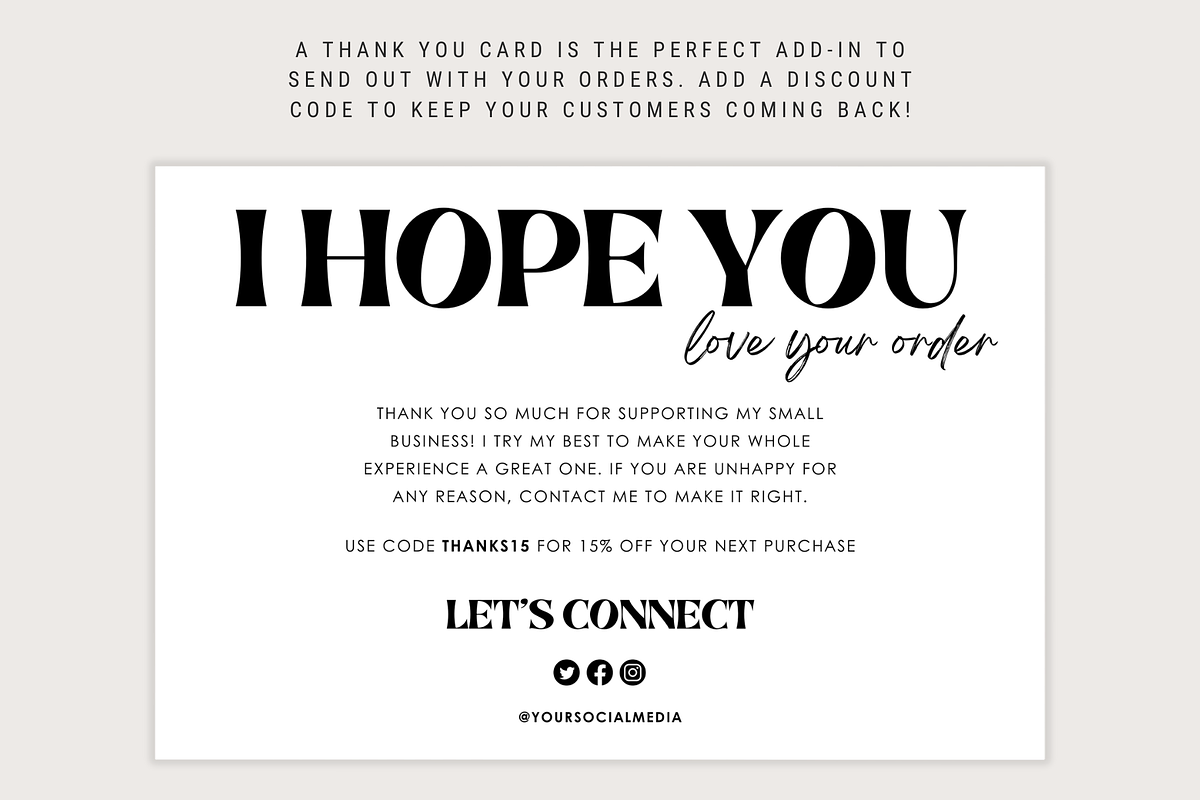 Business Thank You Card, a Card Template by thebrandcove (Photo 3 of 7)
