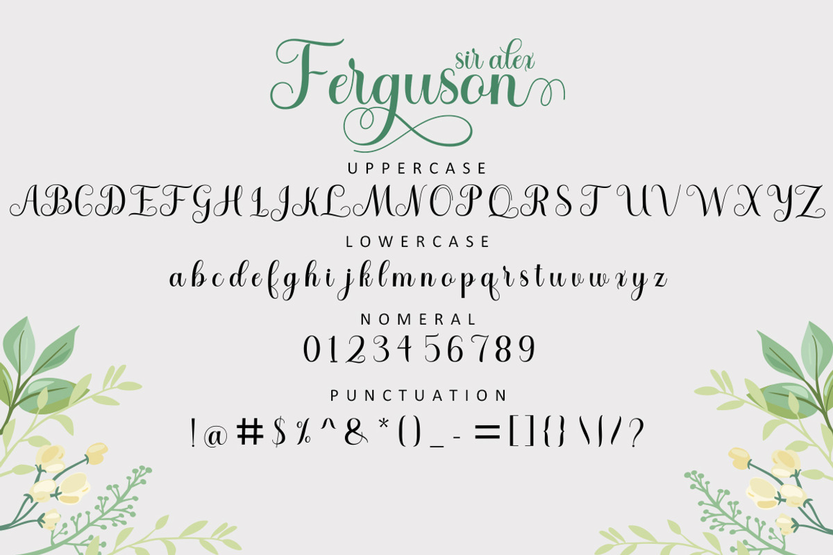 sir alex Ferguson, a Script Font by Strong.co (Photo 6 of 9)