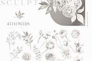 SCULPTURE White flowers collection, a Decorative Illustration by Anastezia Luneva (Thumbnail 7 of 9)