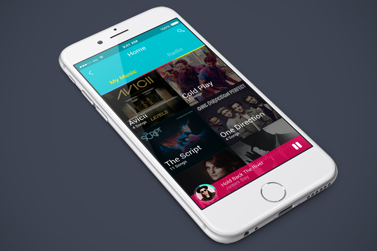 Musictris (Music App Ui), an UI Kit Template by Rebound  (Photo 3 of 5)