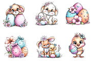 Whimsical Happy Easter Clipart, an Illustration by Dream Creation (Thumbnail 5 of 7)