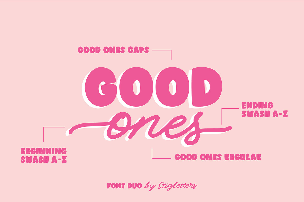 Good Ones Font Duo, a Sans Serif Font by etigletters (Photo 9 of 9)