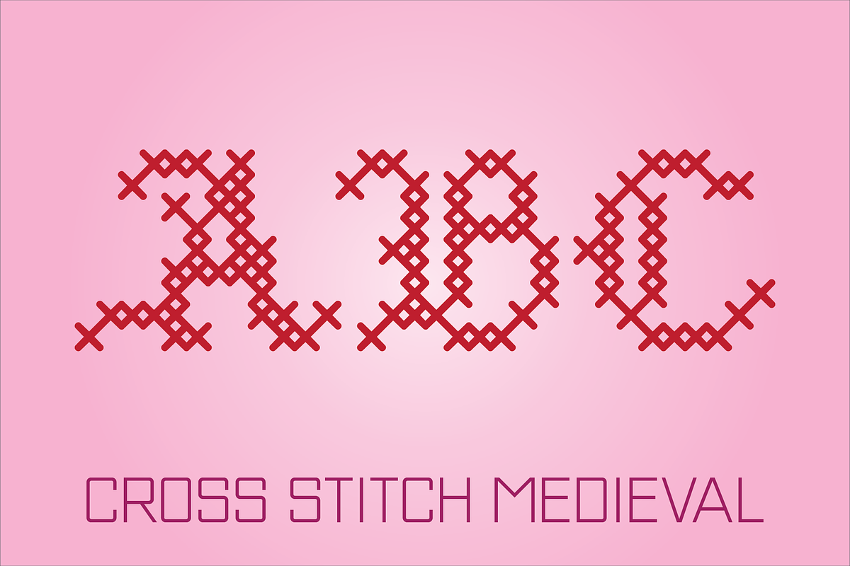 Cross Stitch Display Font Bundle, a Font by GG Design (Photo 5 of 23)