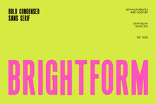 Brightform Bold Condensed Sans Font