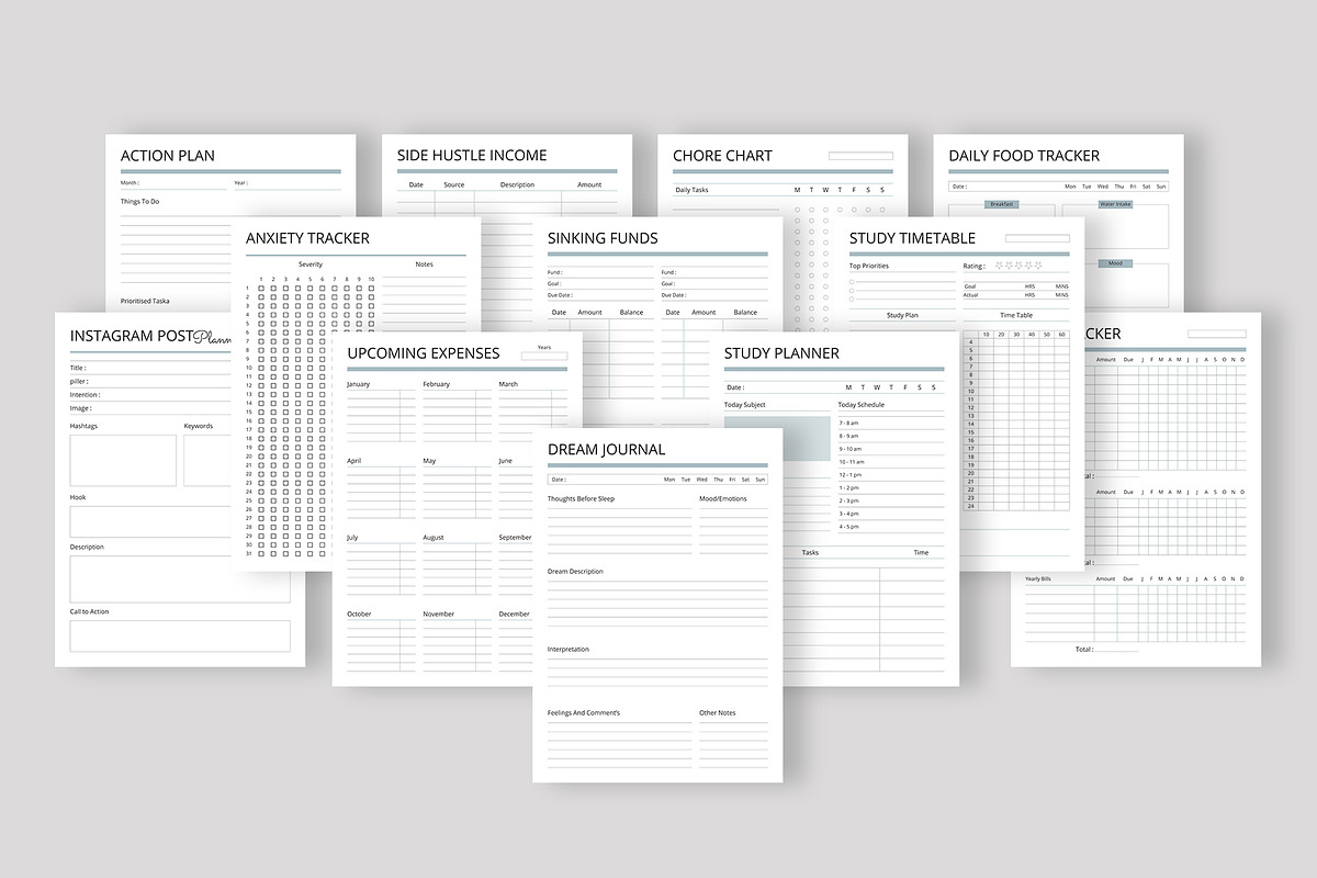Ultimate Planner Bundle/ Yearly plan, a Stationery Template by Design Zone (Photo 5 of 9)