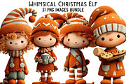 Whimsical Christmas Elf Clipart, an Illustration by Craft Nest (Thumbnail 1 of 8)
