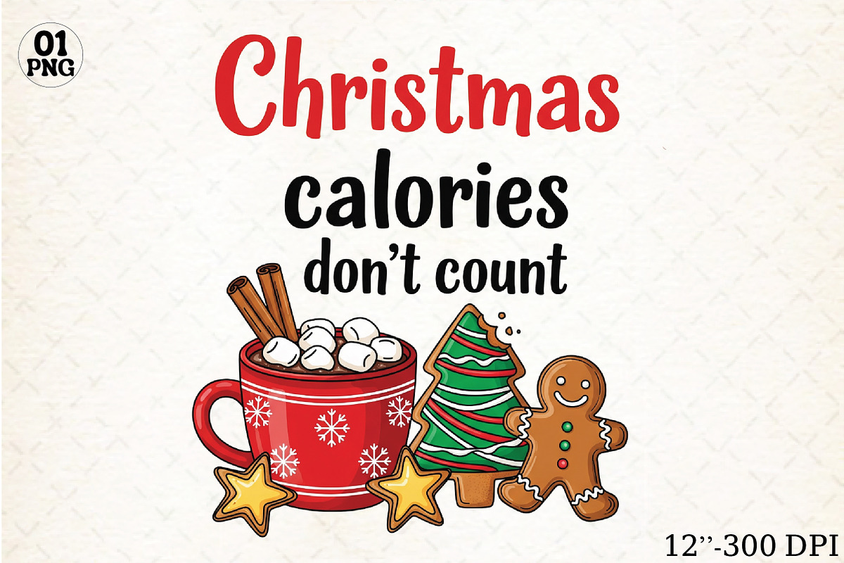 Christmas Calories Dont Count Png, an Illustration by Libby Wishes (Photo 1 of 5)