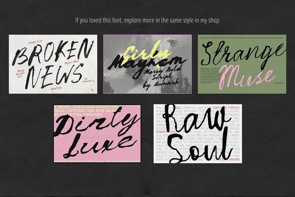 Red Strokes | Bold Messy Script Font, a Script Font by AnMark (Photo 9 of 9)