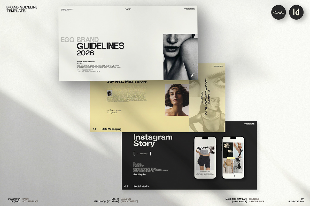 EGO Brand Guideline | CANVA, a Presentation Template by evgenystudio (Photo 1 of 11)