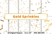 Gold Sprinkles Digital Paper- Opaque, a Pattern Graphic by The Digital Download Shop (Thumbnail 1 of 5)
