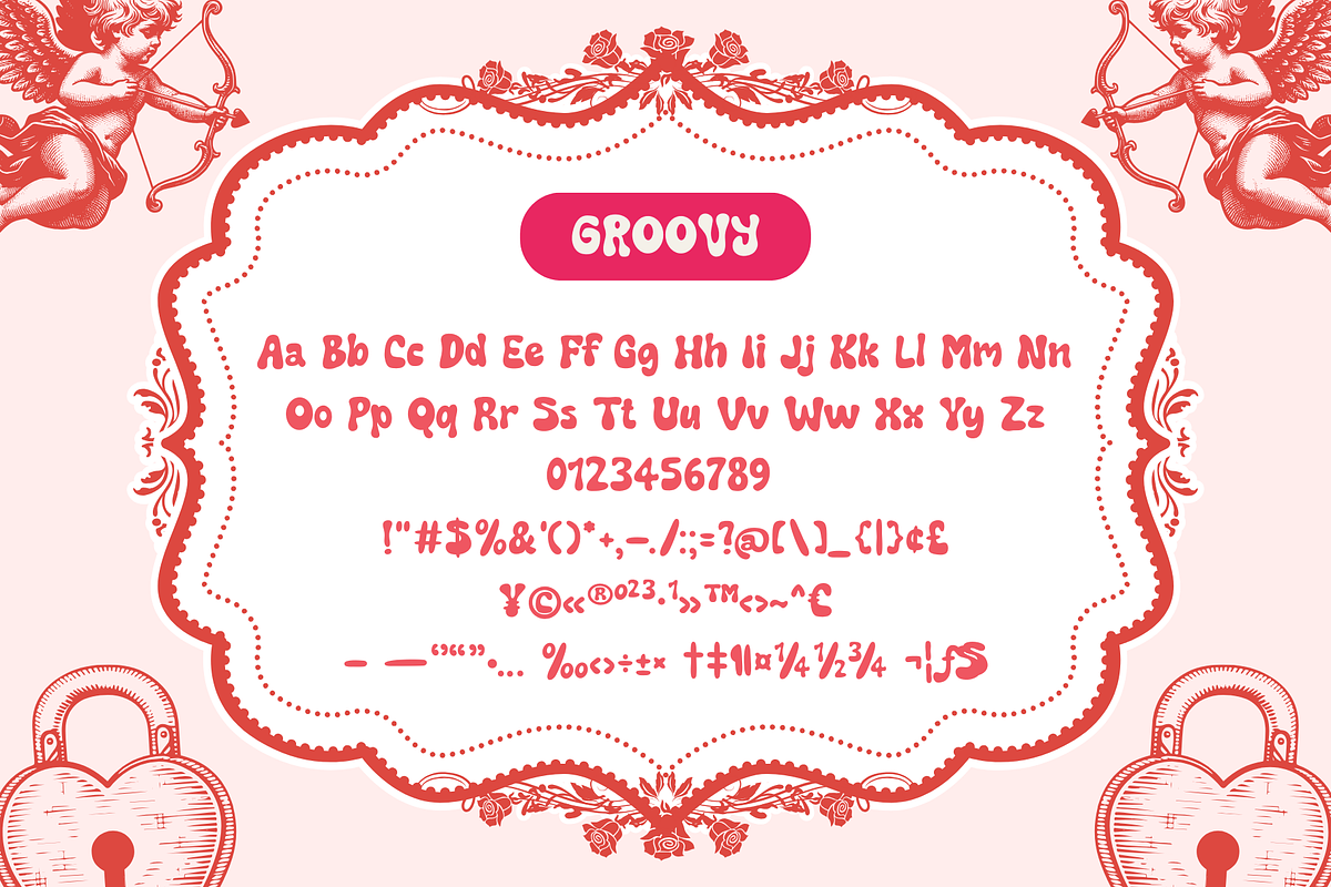 Love Groovy is a Display Font, a Handwritten Font by Brown Cupple (Photo 6 of 7)