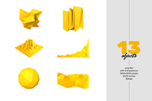 Yellow Polygons - Background Set