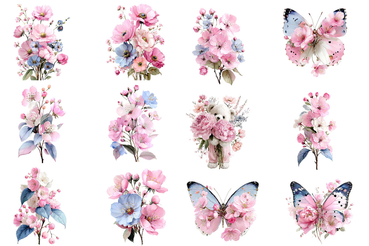 Soft Spring Florals Collection, an Illustration by Designworld (Photo 4 of 5)