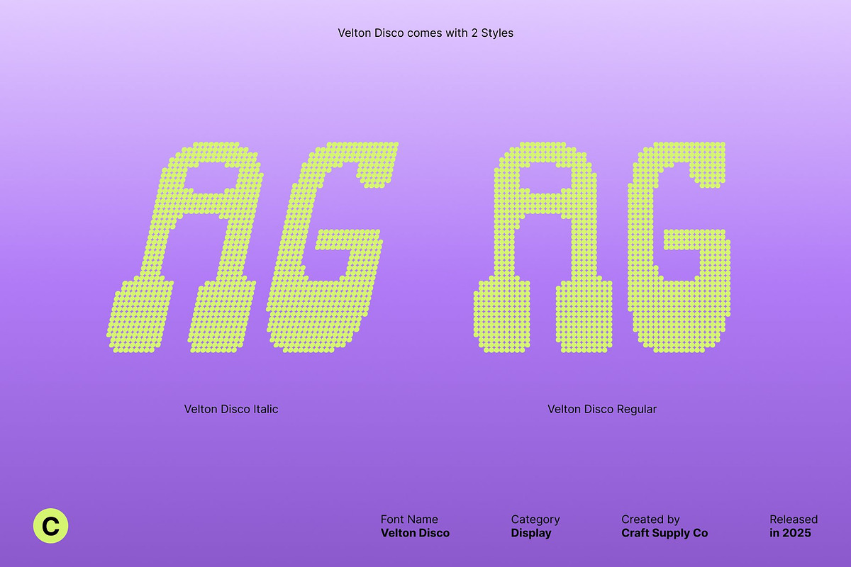 Velton Disco, a Serif Font by Craft Supply Co. (Photo 7 of 8)