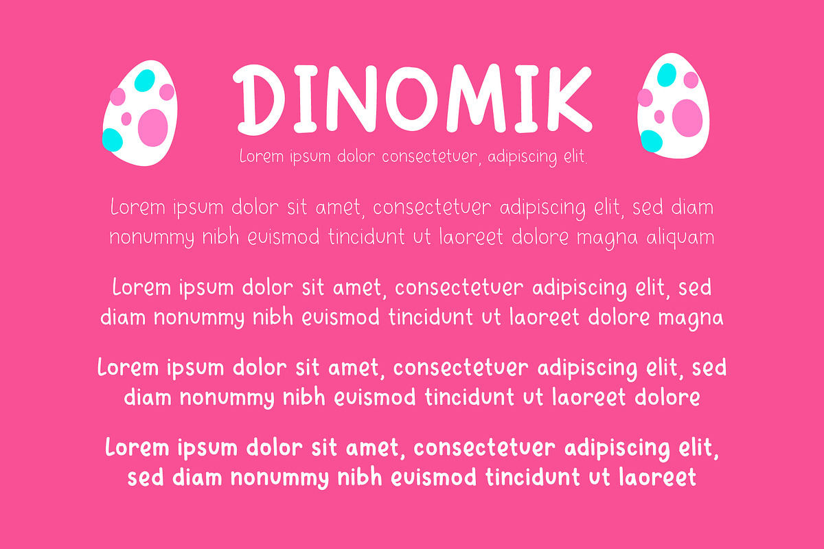 Dinomik fun comic font, a Font by Mightyfire (Photo 5 of 5)