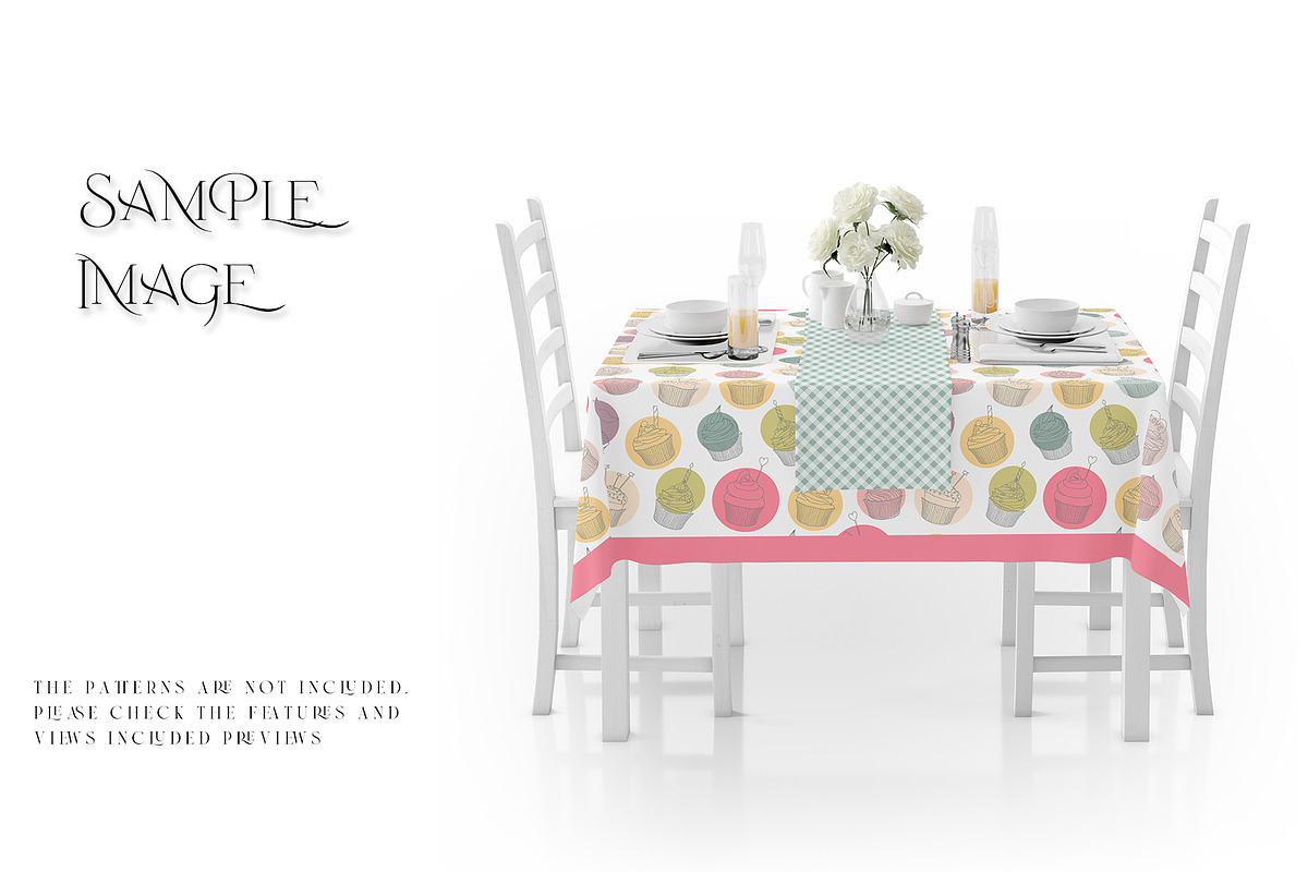 Tablecloth & Table Runner Mockups, a Household Mockup by mock-ups (Photo 10 of 21)