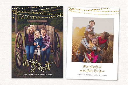 Christmas Card Template Merry CC150, a Card Template by OtoStudio