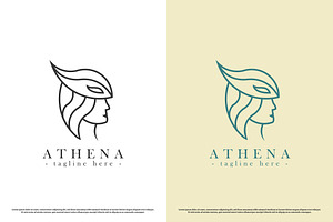 Athena Warrior Logo Design Icon, a Branding & Logo Template by Morvana Crew