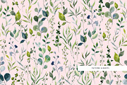 Eucalyptus. Watercolor collection., a Pattern Graphic by HannaStudio (Thumbnail 9 of 9)