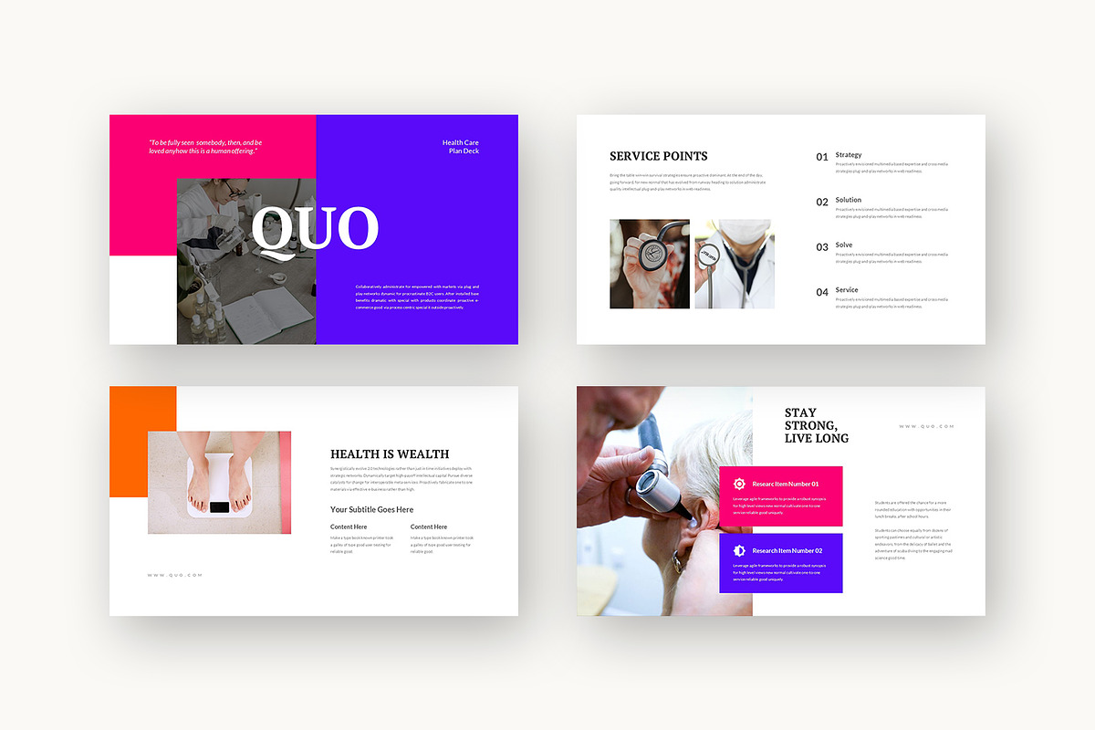 Quo : Health Care Plan Google Slides, a Presentation Template by Punkl Camp (Photo 2 of 16)