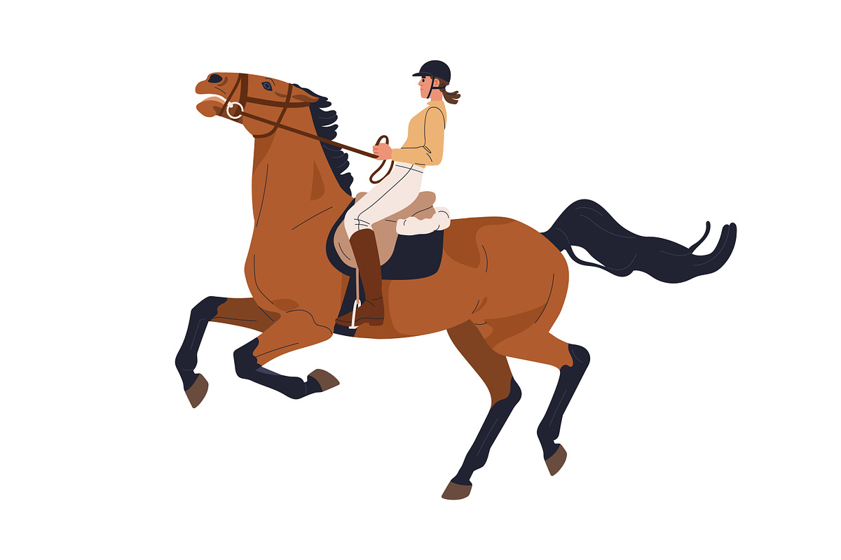 Disobedient horses with riders set, an Animal Illustration by Good Studio (Photo 5 of 8)