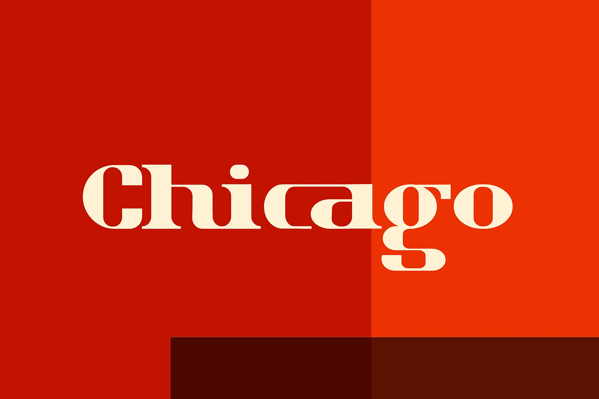 Chicago Retro Geometry Font, a Serif Font by Rasgood (Photo 1 of 5)